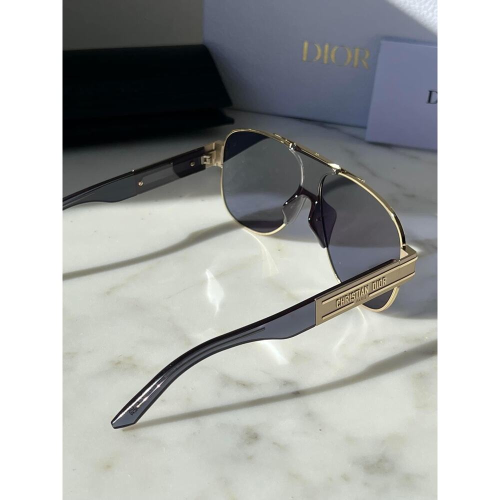 NEW Dior Signature A3U Aviator Oversized Sunglasses Blue - Picture 6 of 9